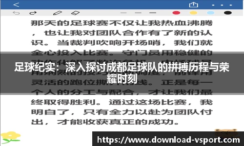 足球纪实：深入探讨成都足球队的拼搏历程与荣耀时刻